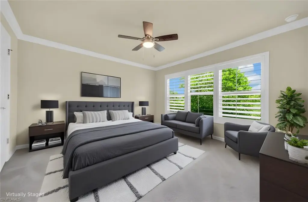 Querce Master Bedroom Virtually staged